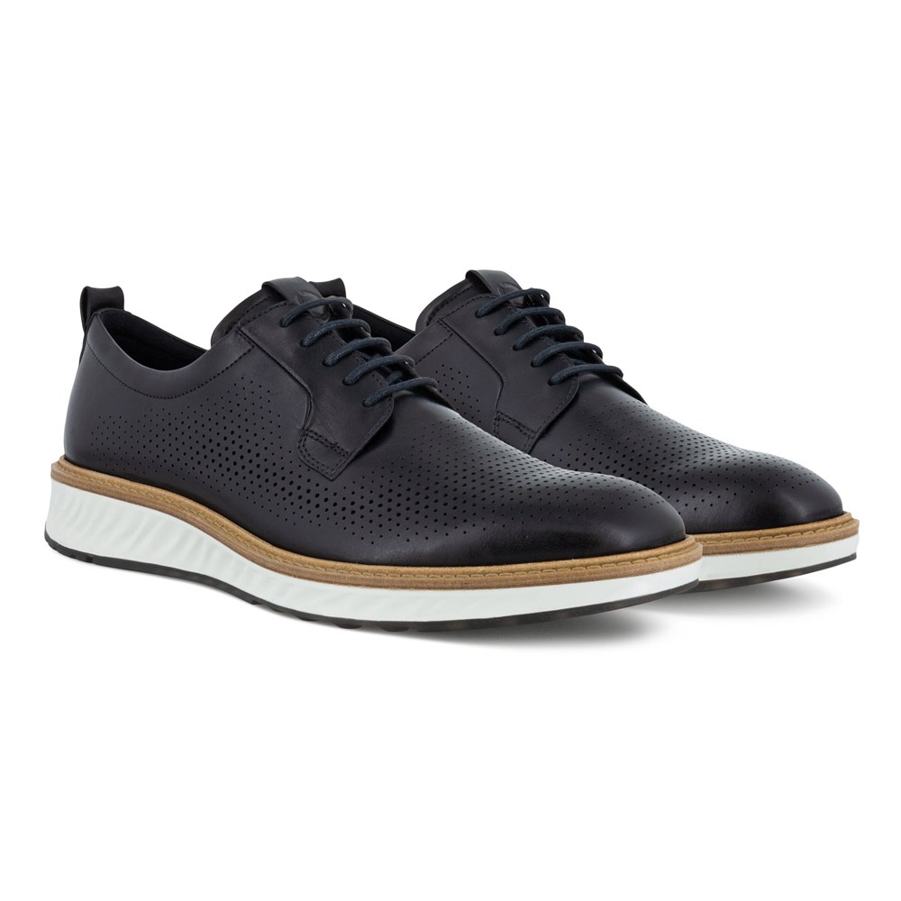 ECCO Mens Derby Shoe Black - St.1 Hybrid 5-Eyelet - BHV-680952